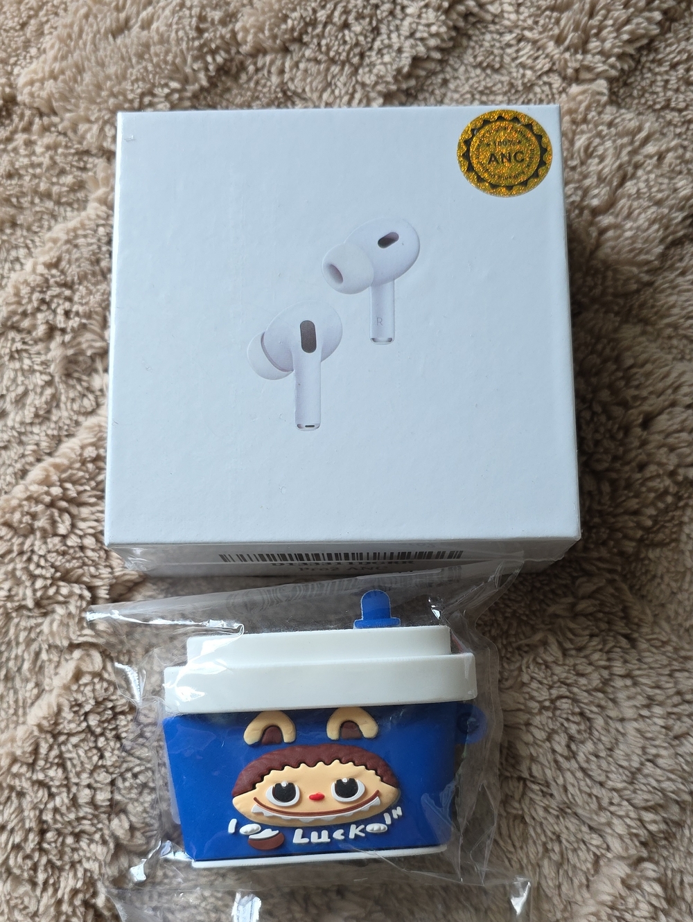 Wireless In-Ear Earbuds with Charging Case - White & Labubu Case